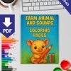 Farm Animal and Sounds Coloring Pages - Image 2