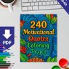 Motivational Quotes Coloring Pages: Inspiring Designs for Relaxation - Image 2