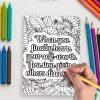 Motivational Quotes Coloring Pages: Inspiring Designs for Relaxation - Image 5