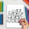 Kitten's Adventures - 21 Cat Coloring Pages - Image 5