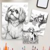 Realistic Dog Coloring Pages: Ideal for Dog Lovers and Coloring Fans - Image 4