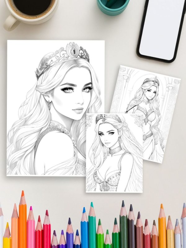 Magical Greek Goddesses Coloring Pages for Kids – Fun & Educational - Image 4