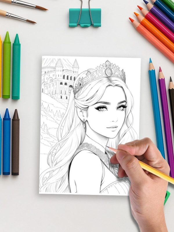 Magical Greek Goddesses Coloring Pages for Kids – Fun & Educational - Image 5