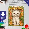 Mini Meows: 70 Adorable Small Cat Coloring Pages for Kids and Adults - Image 2