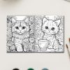 Mini Meows: 70 Adorable Small Cat Coloring Pages for Kids and Adults - Image 3