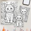 Mini Meows: 70 Adorable Small Cat Coloring Pages for Kids and Adults - Image 4