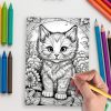 Mini Meows: 70 Adorable Small Cat Coloring Pages for Kids and Adults - Image 5