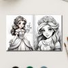 Princess Moments: 120 Elegant Adult Coloring Pages for Relaxation and Creativity - Image 3