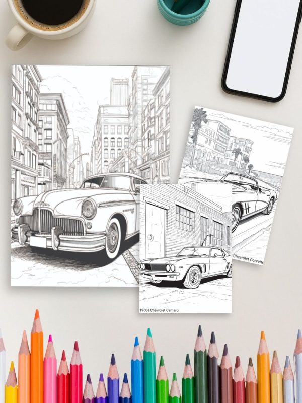 Vintage Car Coloring Pages: Classic Cruisers Collection - Image 4
