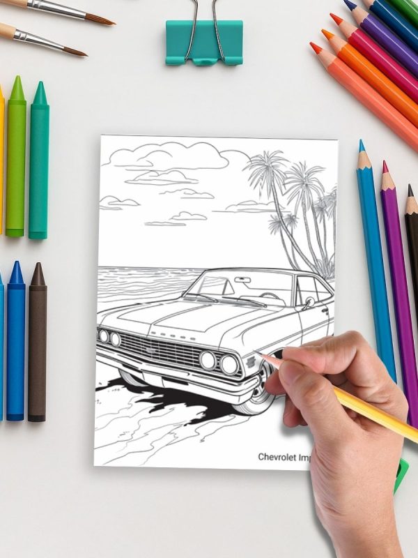 Vintage Car Coloring Pages: Classic Cruisers Collection - Image 5