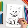 Whisker World: 105 Cat Coloring Pages for Feline Lovers - Fun and Creative Designs for Cat Enthusiasts - Image 5