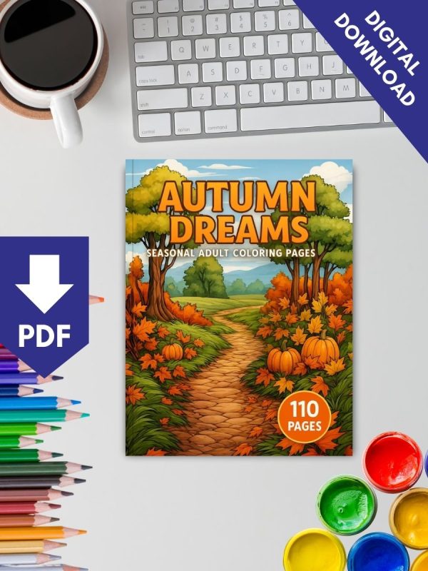 Autumn Dreams: Seasonal Adult Coloring Pages for Relaxation and Creativity - Image 2