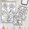 Stunning Botanical Beauty: 180 Stained Glass Floral Art Pages - Image 4