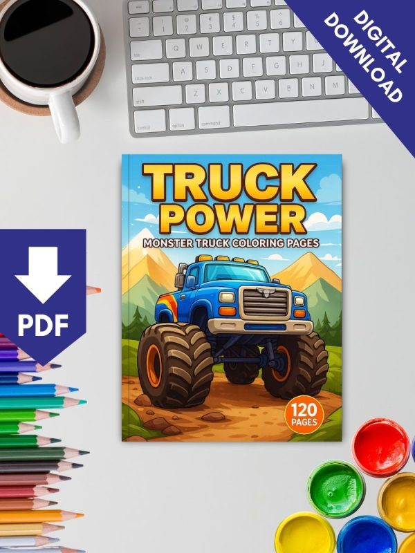 Monster Truck Coloring Pages: Rev Up Your Child's Creativity with Truck Power Designs - Image 2