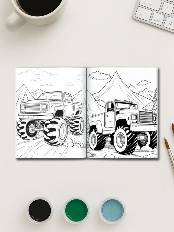 Monster Truck Coloring Pages: Rev Up Your Child's Creativity with Truck Power Designs - Image 3