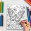 Exquisite Butterfly Coloring Pages - Wings of Grace Collection - Image 5
