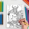 Viking Coloring Pages: Fun & Educational Norse Mythology Activity for Kids - Image 5