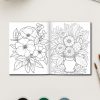 Zen Blooms: 100 Relaxing Flower Coloring Pages for Stress Relief - Find Your Inner Peace Today! - Image 3