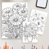 Zen Blooms: 100 Relaxing Flower Coloring Pages for Stress Relief - Find Your Inner Peace Today! - Image 4