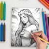 Tropical Princesses Coloring Pages: Discover the Beauty of Polynesian Islands - Image 5