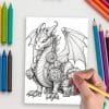 Dragon Realm Coloring Book: 50 Fire-Breathing Pages for Kids and Adults - Fun and Creative Designs for All Ages - Image 5