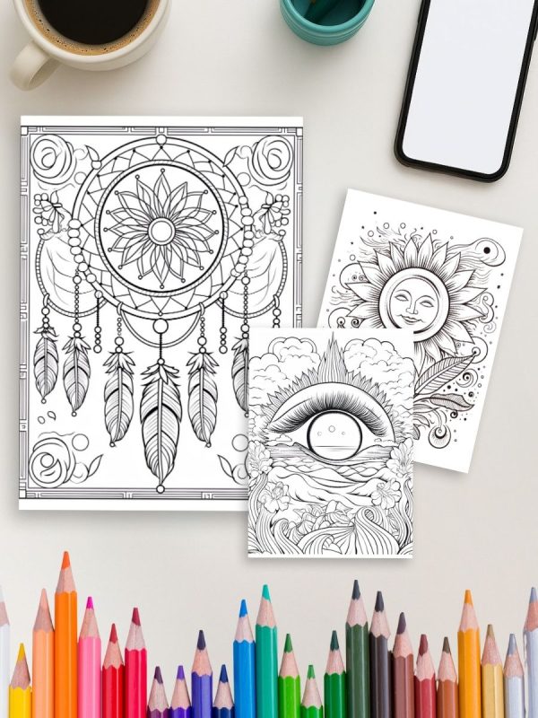 Boho Expressions – 47 Whimsical Art Pages - Image 4