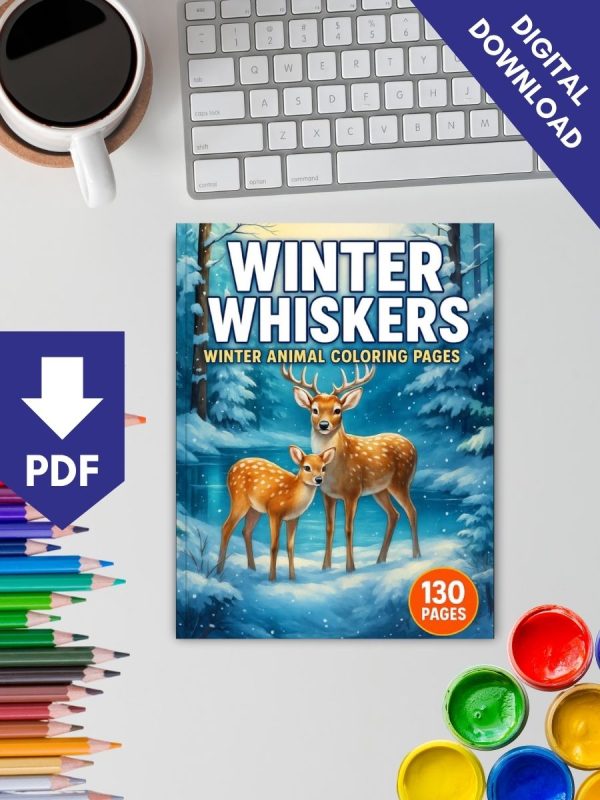 Winter Whiskers: Animal Coloring Pages Collection for Winter Fun - Image 2