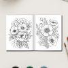 Wild Bloom: 230 Wild Flower Coloring Pages for Relaxation and Creativity - Image 3