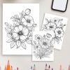 Wild Bloom: 230 Wild Flower Coloring Pages for Relaxation and Creativity - Image 4