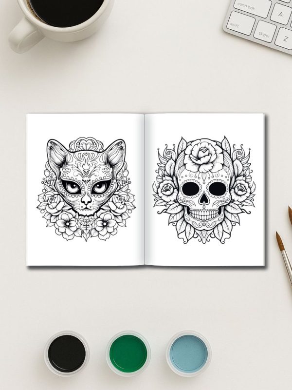 Sugar Skull Fiesta – 100 Coloring Pages - Image 3