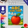 ABC Fun Time: 100 Alphabet-Themed Coloring Pages for Kids - Image 2