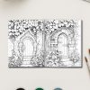 Beautiful Floral House Coloring Pages for Relaxation and Creativity - Image 4