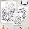 Beautiful Floral House Coloring Pages for Relaxation and Creativity - Image 3