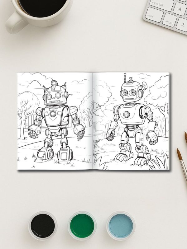 Mech World Coloring Book: Fun Robot Coloring Pages for Kids - Image 3