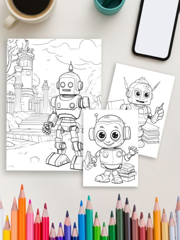 Mech World Coloring Book: Fun Robot Coloring Pages for Kids - Image 4