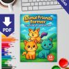 Animal Friends Forever: Adorable Animal Coloring Pages for Kids - Image 2