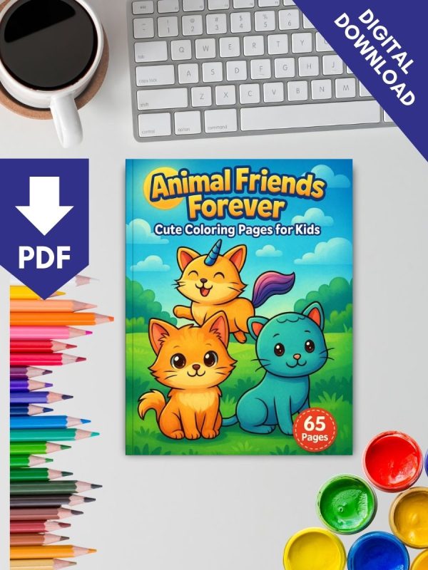 Animal Friends Forever: Adorable Animal Coloring Pages for Kids - Image 2