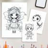 Mermaid Tales & Mythical Friends – 70 Fantasy Story Coloring Pages - Image 4