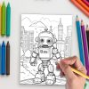 Mech World Coloring Book: Fun Robot Coloring Pages for Kids - Image 5