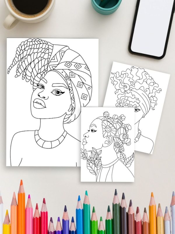 Stunning Black Girl Coloring Pages - Bold and Beautiful Designs - Image 4