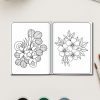 Beautiful Flower Coloring Pages for Relaxation and Creativity - Image 3