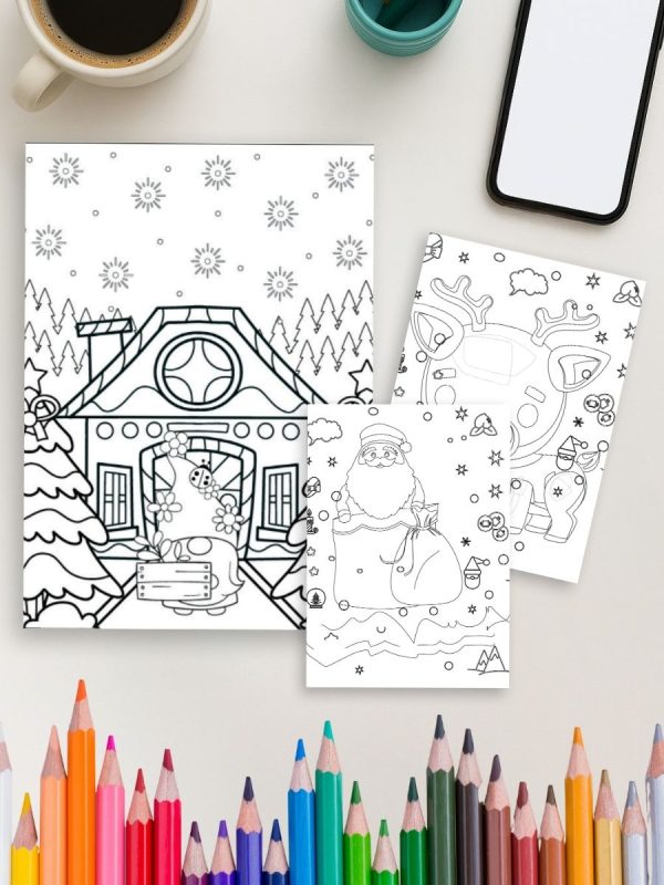 Christmas Magic: 171 Holiday-Themed Coloring Pages for Festive Fun - Image 4