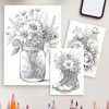 Blossom Bliss: 50 Flower Coloring Pages Vol. 2 - Relaxing Floral Designs for Adults - Image 4