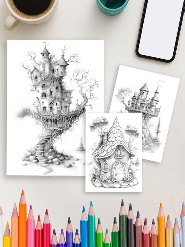 Enchanted Fairy Homes Coloring Book: Magical Designs Vault - Image 4
