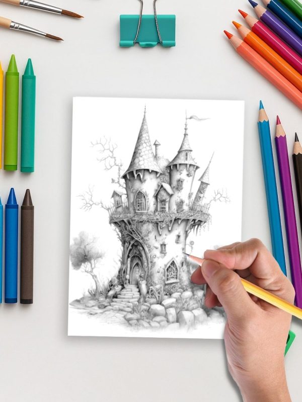 Enchanted Fairy Homes Coloring Book: Magical Designs Vault - Image 5