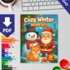 Cozy Winter Moments – 30 Kids Winter Coloring Pages - Image 2