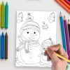 Cozy Winter Moments – 30 Kids Winter Coloring Pages - Image 5
