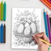 Festive Easter Bloom Baskets Coloring Pages for Spring Fun - Image 5