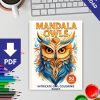 Intricate Mandala Owl Coloring Pages for Relaxation and Creativity - Image 2