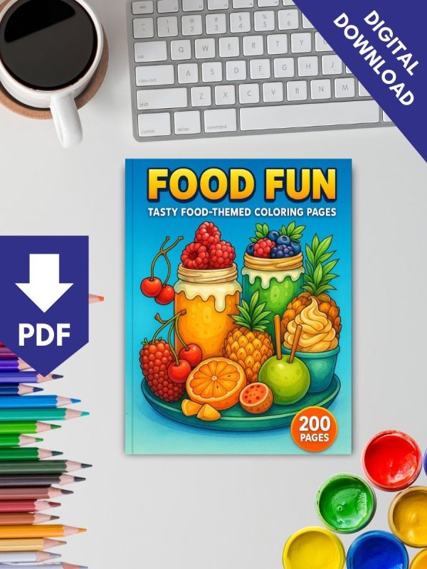 Delicious Food-Themed Coloring Pages for Fun and Relaxation - Image 2